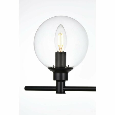 CLING 110 V E12 Five Light Vanity Wall Lamp, Black CL2952371